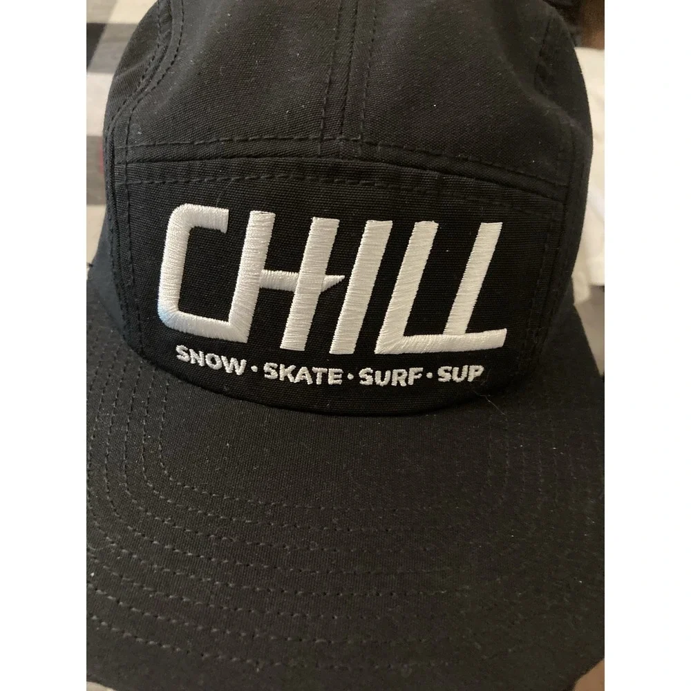 Burton Chill 5 Panel Hat Black Cap Adj Low Profile Outdoor Cordova‎ OS NWT